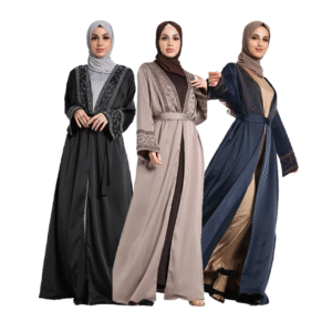 Black and Silver Abayas (3 piece)