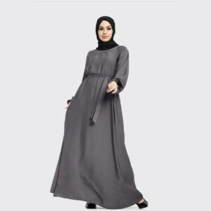 Grey Basic Nida Abaya