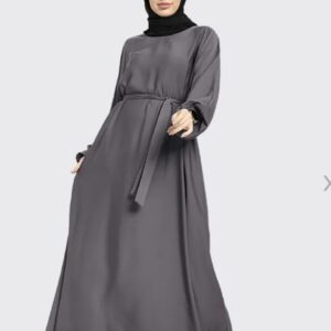 Grey Basic Nida Abaya