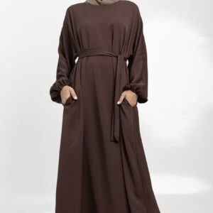 Brown Basic Nida Abaya
