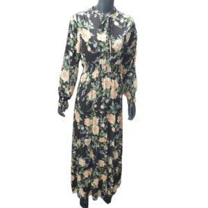 Printed Chiffon Frilled Dress