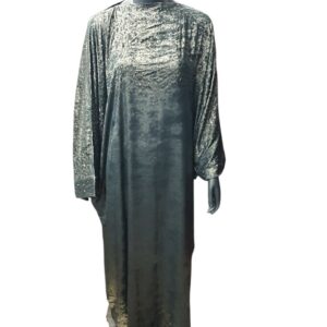 Dark Green Abaya with Sequin Gemstone Embroidery