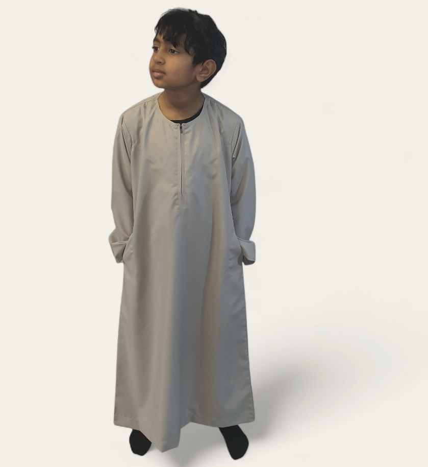 Baige Omani Style Cotton Thobe
