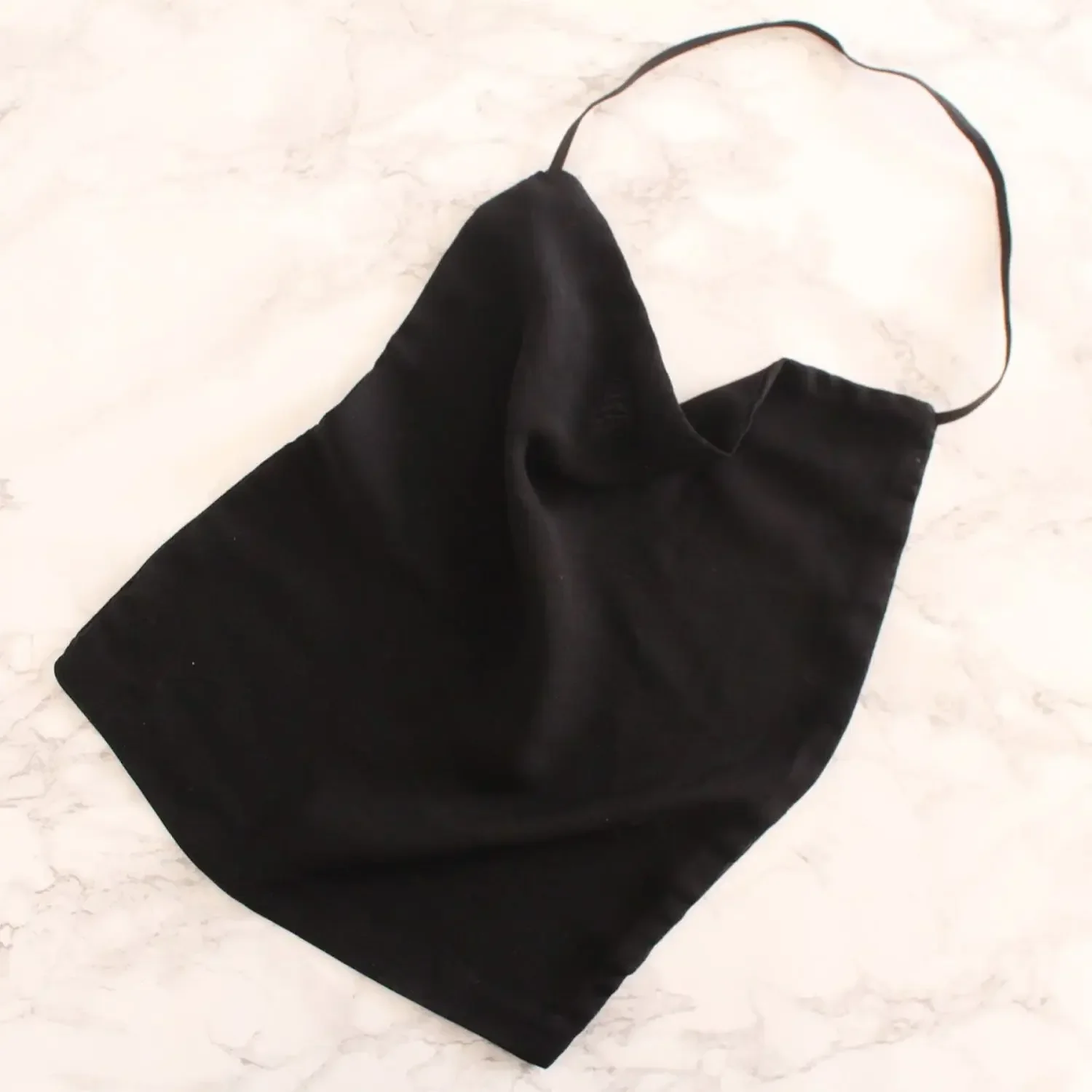 Half Niqab Black Elastic