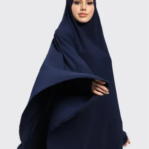 Navy Plain Jersey Burkah