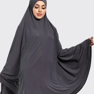 Grey Plain Jersey Burkah